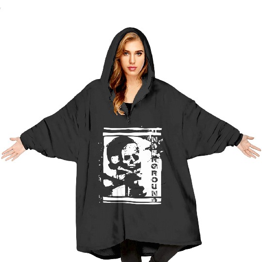 UNDERGROUND skull PUNK design Blanket Hoodies