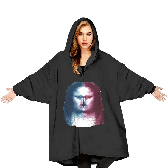 Monalisa Concept Leonardo Da Vinci Blanket Hoodies