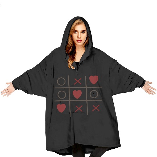 Cool Valentine s Day Criss Cross Heart Blanket Hoodies