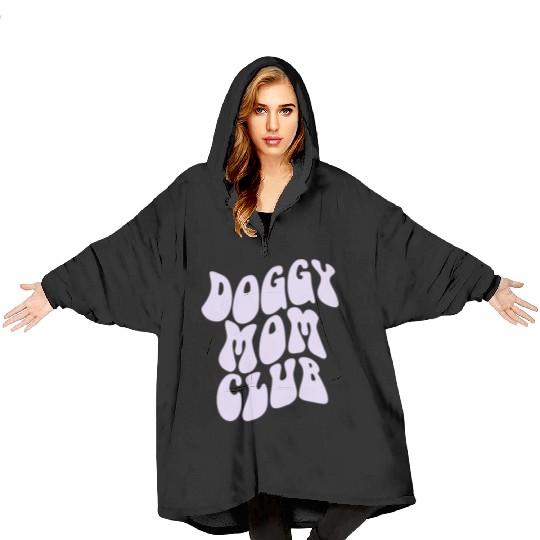 Dog Moms Club retro Pet Lover Blanket Hoodies