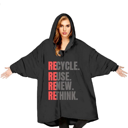 Recycle use new think Classic Blanket Hoodies