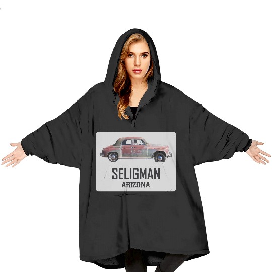 Old car city of Seligman in Arizonna, US Route 66 Blanket Hoodies