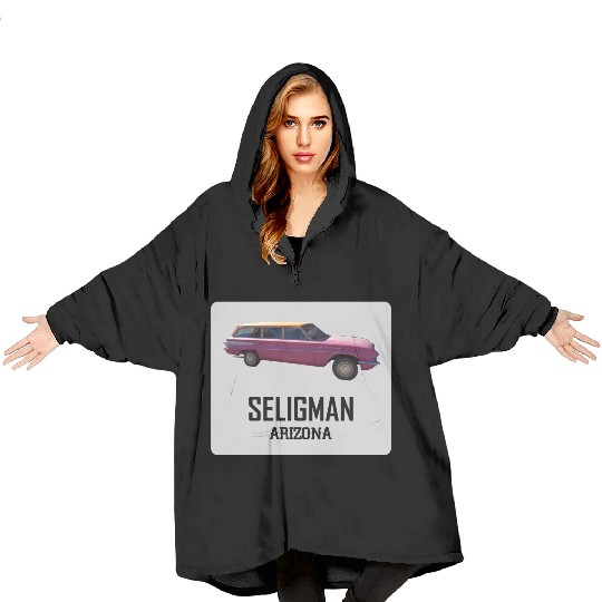 Old car city of Seligman in Arizonna, US Route 66 Blanket Hoodies