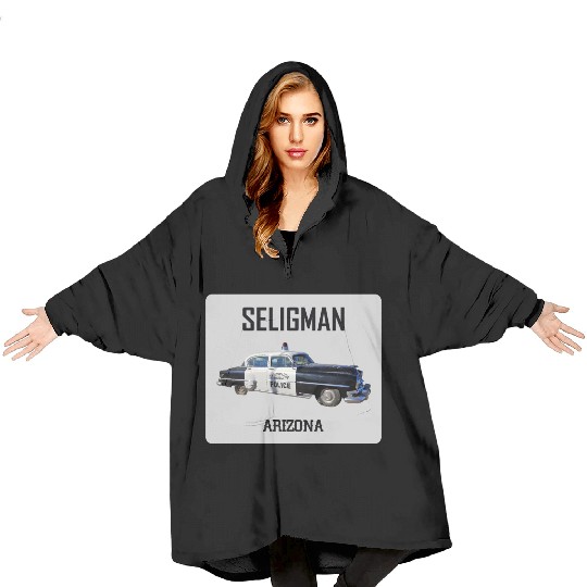 Old car city of Seligman in Arizonna, US Route 66 Blanket Hoodies