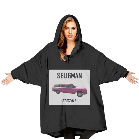 Old car city of Seligman in Arizonna, US Route 66 Blanket Hoodies