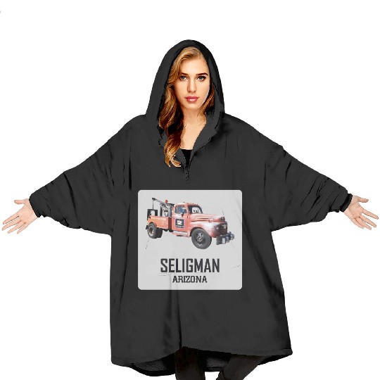 Old car city of Seligman in Arizonna, US Route 66 Blanket Hoodies