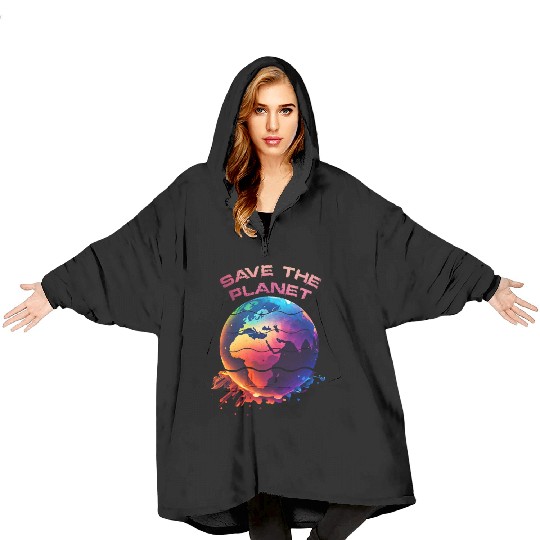 Save the Planet Nature Environment Earth Blanket Hoodies