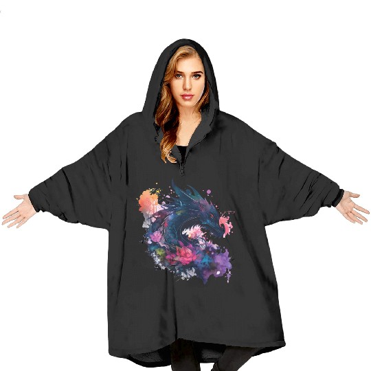 Black Dragon Blanket Hoodies