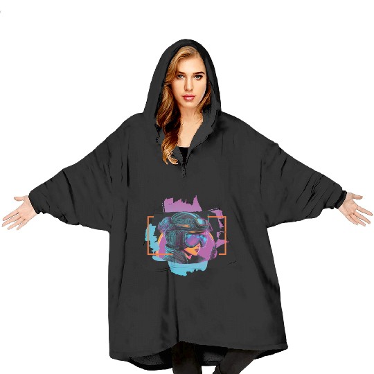 cyberpunk III Blanket Hoodies