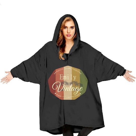 Emily Vintage Design Blanket Hoodies