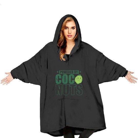 Powered by Coconuts Palm exotic Fruit Blanket Hoodies