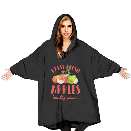 Apple Picking Farm Fresh Apples Farmer For Kids Blanket Hoodies