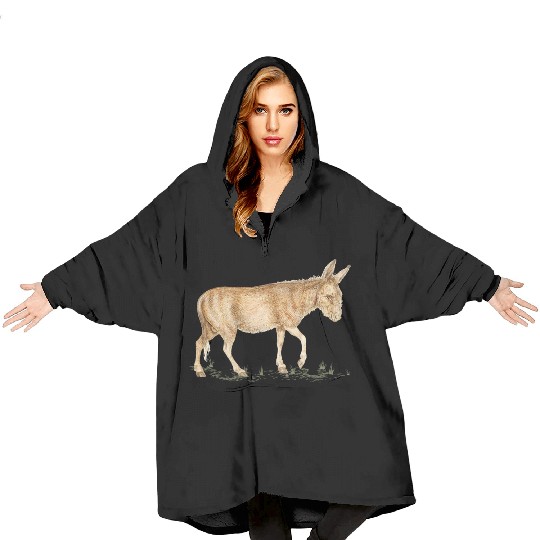 Farm Donkey Animal Lover Zookeeper Mule Farmer Blanket Hoodies