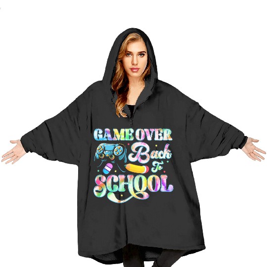 Funny Game Over Teacher Kids Video Game Back To Blanket Hoodies