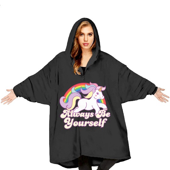 LGBT CSD Be Yourself Gay Lesbian Pride Unicorn Blanket Hoodies