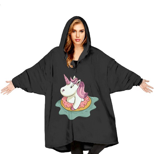 Unicorn Swimming Blanket Hoodies