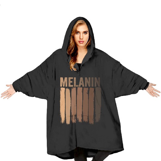 Melanin shades Black Pride Blanket Hoodies