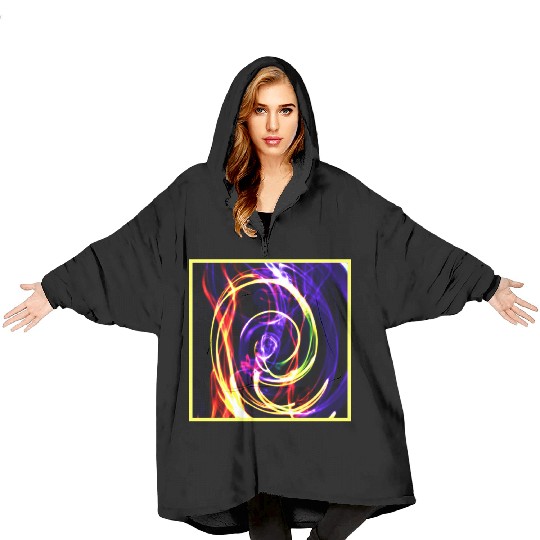 Colorful and stylish Neon Patterns Art Blanket Hoodies