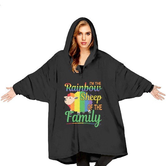 I’m Rainbow Sheep Of The Family Blanket Hoodies