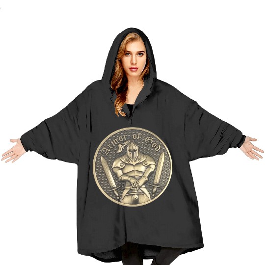 Armor of god christian knight Blanket Hoodies
