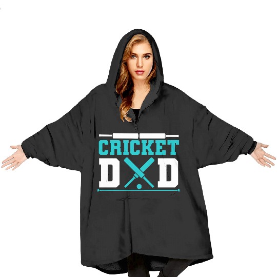 Cool Cricket Dad For Cricket Sports Lover Blanket Hoodies