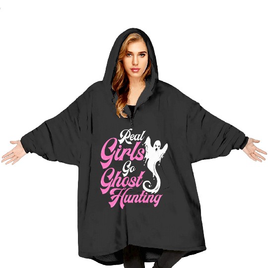 Ghost Hunting Girls Paranormal Investigator Blanket Hoodies