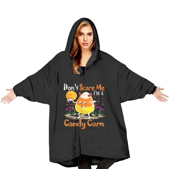 Dont Scare Me Im A Candy Corn Halloween Candy Corn Blanket Hoodies