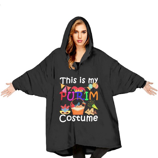 This Is My Purim Jewish Blanket Hoodies