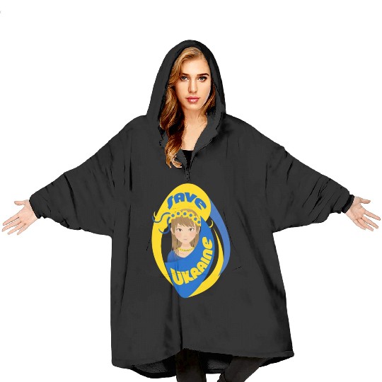 Save Ukraine Blanket Hoodies