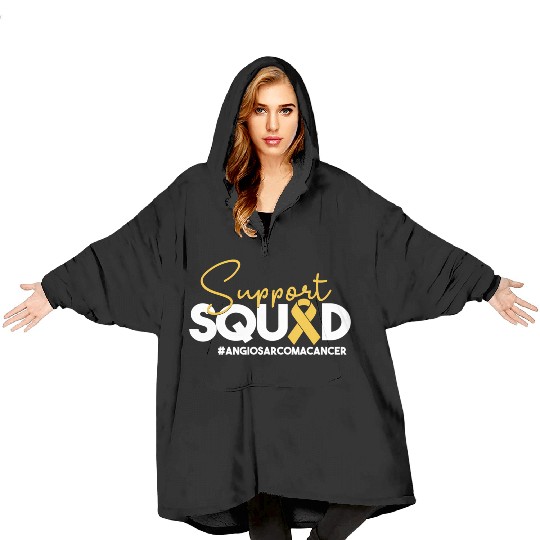 Support Squad Chemo And Caregivers Blanket Hoodies
