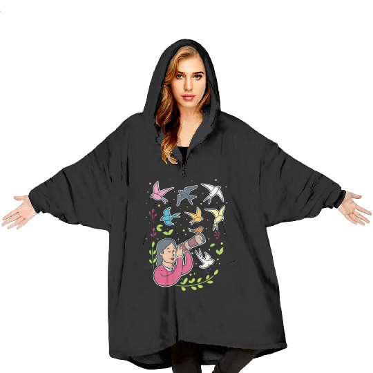 Bird Birdwatching Birdwatcher Blanket Hoodies