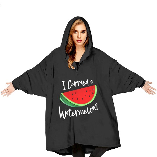 I Carried A Watermelon Tropical Summer Vibes Fruit Blanket Hoodies