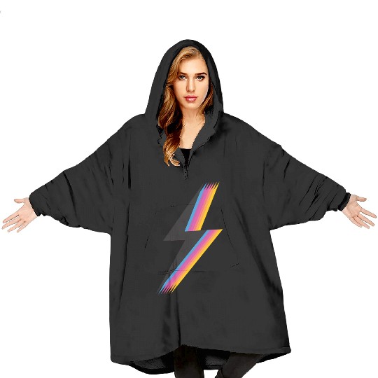 Lightning Bolt With Colorful Blanket Hoodies