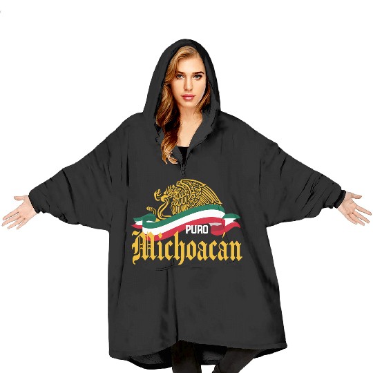 Michoacán Mexico Puro Michoacán Yellow Eagle Flag Blanket Hoodies