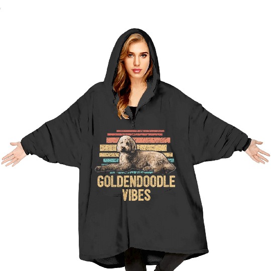 Goldendoodle Vibes Cute Dog Mom Doodle Dog Dad Blanket Hoodies