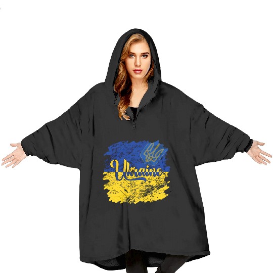 Ukraine Ukrainian Flag I Stand With Ukraine Pride Blanket Hoodies