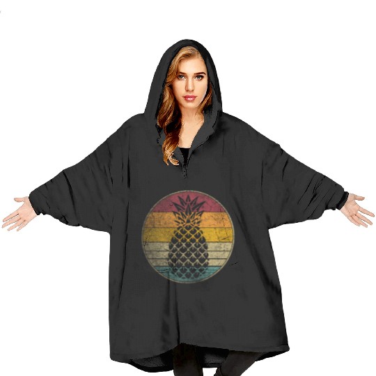 Pineapple Fruit Style 70S 80S Blanket Hoodies