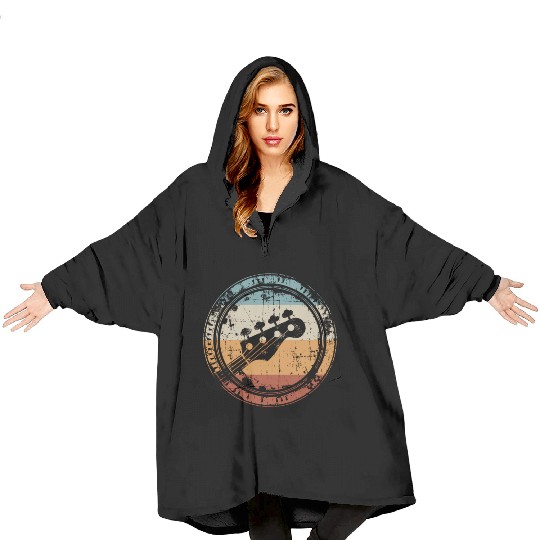 Bass Guitar Headstock For Bassist And Bass Player Blanket Hoodies