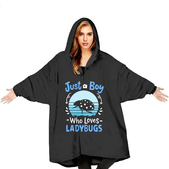 Ladybug Insect Ladybug Lover Retro Blanket Hoodies