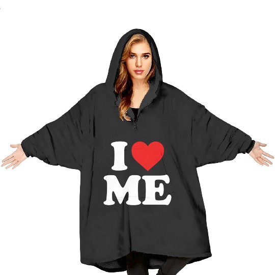 I Love Me Heart Maine Blanket Hoodies