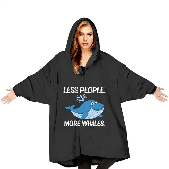 Whale For Orca Narwhal Blue Whales Blanket Hoodies