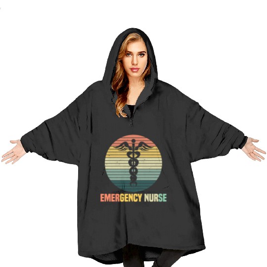 Emergency Room Nurse Er Nursing Blanket Hoodies