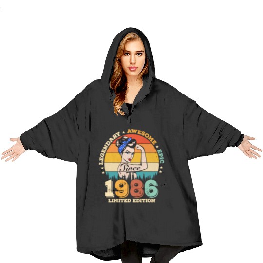 36 Legendary Since 1986 Awesome 36Th Blanket Hoodies