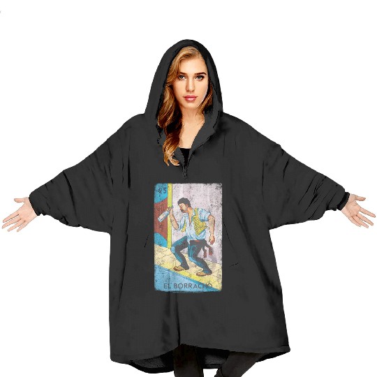 Loteria El Borracho Colorful Tarot Card Blanket Hoodies