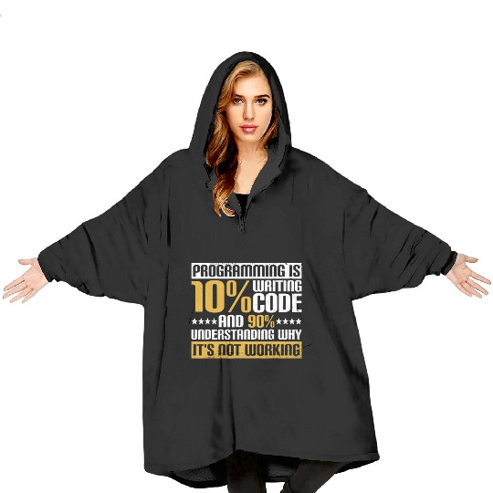 Software Developer Binary Computer Science Funny P Blanket Hoodies