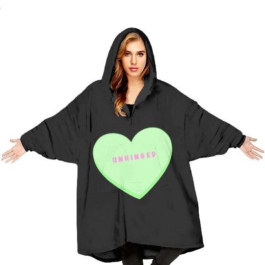 unhinged conversation heart Blanket Hoodies