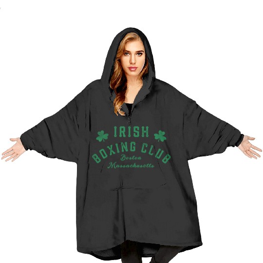 Irish Bong Club Boston Massachusetts Shamrock Blanket Hoodies