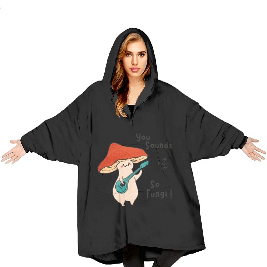 funny mushroom farmer Blanket Hoodies