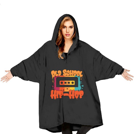 Old School Hip Hop 80S 90S Cassette Music Blanket Hoodies