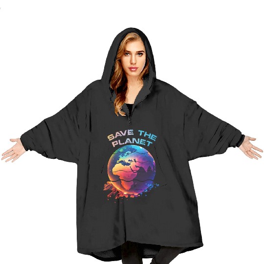 Save the Planet Nature Environment Earth Blanket Hoodies